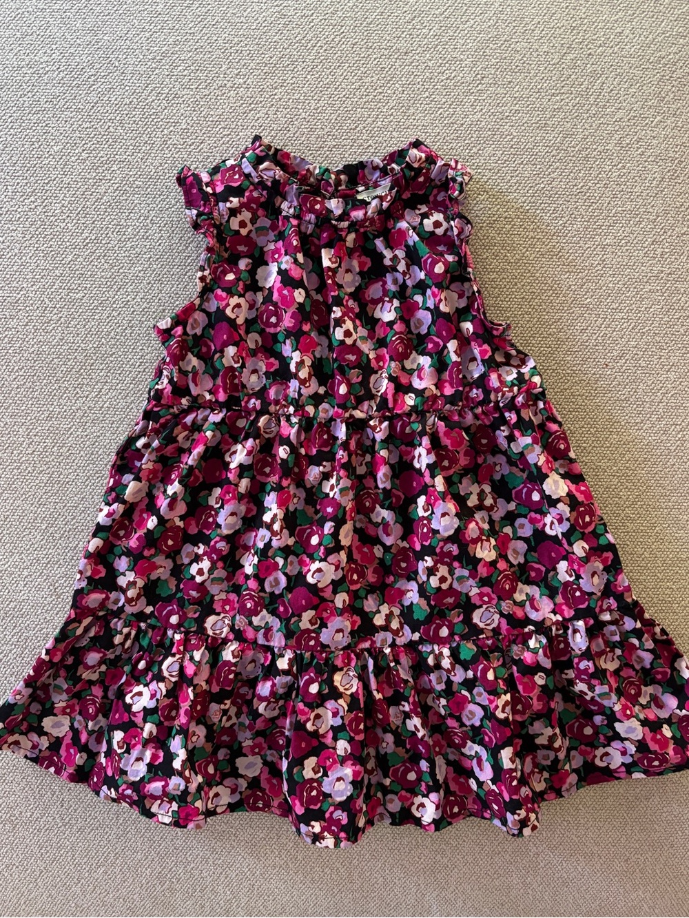 Crewcuts By J. Crew Floral Ruffled Sleeveless Toddler Dress Size 2T